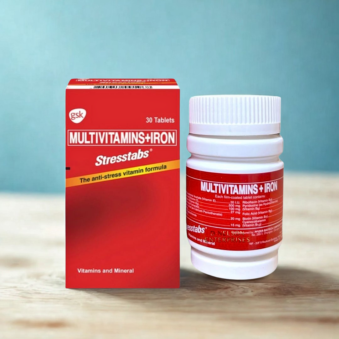 Stresstabs Multivitamins + Iron Anti-Stress Formula 30 Tablets Stresstabs Multivitamins + Iron Anti-Stress Formula 30 Tablets